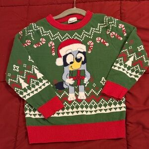 Bluey Holiday Sweater with Cartoon Design
